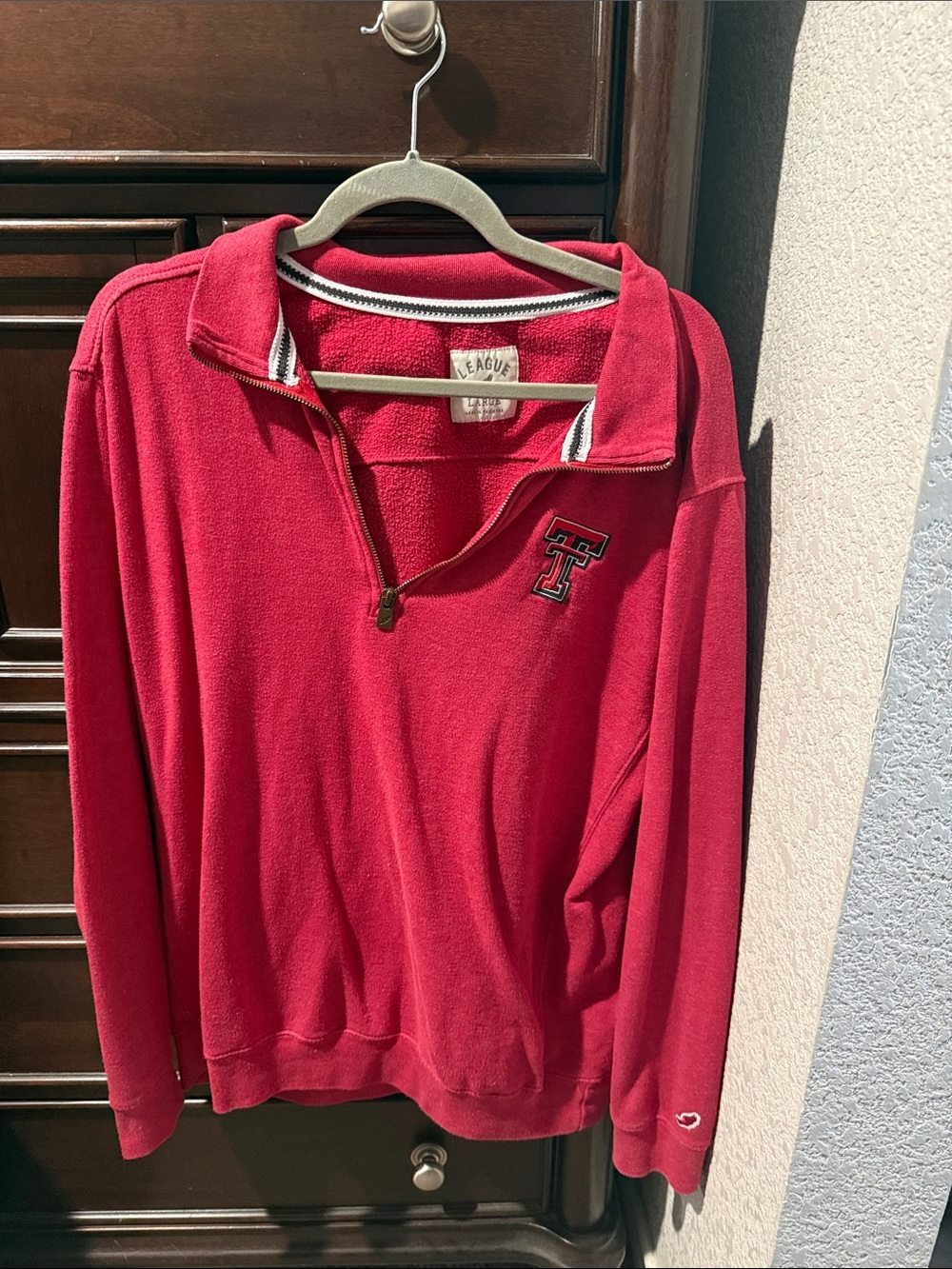 League Red Quarter-Zip Pullover - Texas Tech